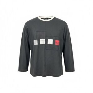 MARITHE + FRANCOIS GIRBAUD Jeans Black Long‎ Sleeve Graphic T Shirt XXXL